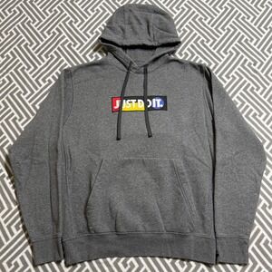 Nike Sportswear's Men's Hoodie Medium Gray JDI Just Do It Fleece Pullover